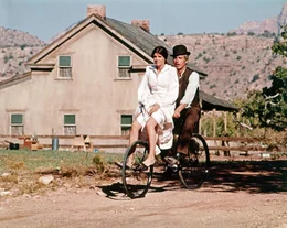 Etta Place (Katharine Ross, l.); Butch Cassidy (Paul Newman, r.)