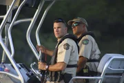 Wardens Jones and Sanchez patrolling Lake Travis.