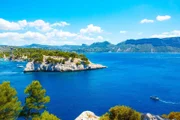 Landscape view on calanques of Port Pin in Cassis near Marseille, Provence, France.