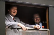 Willy Brandt und Günter Guillaume auf Wahlkampfreise in Bamberg.