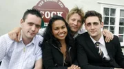 Jamie Oliver (2.v.re.) mit v.li. John Relihan, Thasanee Robinson und Aaron Craze