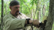 Dave Canterbury making a gigging stick in Louisiana.