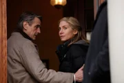 -- "Totem" Episode 1220 -- Pictured:(l-r) Jeremy Irons as Cap Jackson, Elizabeth Mitchell as June Frye -- Photo by: Will Hart/NBC