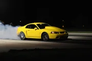 Boosted doing a burnout before his race night.