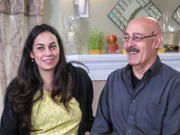 Sherin and Farid inside their home.