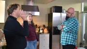 Jackson Galaxy, Deb and Brian inside their home.