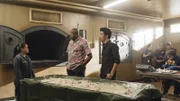 L-R: Dr. Noelani Cunha (Kimee Balmilero); Lou Grover (Chi McBride); Adam Noshimuri (Ian Anthony Dale)