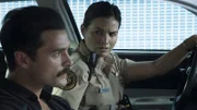 L-R: Foster (Michael Malarkey) & Karen Beach ( Katrina Law)