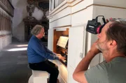 Dreharbeiten im Dom Merseburg mit Organist Michael Schönheit