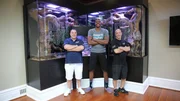 Wayde, Brett and Dwight strike a pose with the tank.