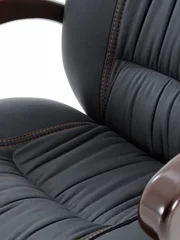 leather office armchair detail