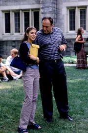 L-R: Meadow Soprano (Jamie-Lynn Sigler) and Tony Soprano (James Gandolfini)