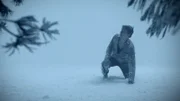 One of the Dyatlov nine walking in the snow.