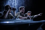 Mobile, AL - REENACTMENT - Crew on lookout aboard the USS Silversides. Actors L to R: Robert Gill, Stephen Salter and Boogie Dabney.