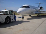 Nick's plane is ready to depart.