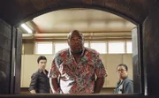 L-R: Adam Noshimuri (Ian Anthony Dale); Lou Grover (Chi McBride); Dr. Noelani Cunha (Kimee Balmilero)