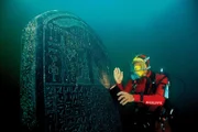 Diese Stele, ein geschnitztes Denkmal, befindet sich heute im Britischen Museum.