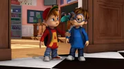 Alvin (l.) mag  keine Hausaufgaben, für Simon sind sie ein Klacks. Da muss der gewitzte Alvin nur noch eine Möglichkeit finden, wie sein Bruder bereit wird, ihm zu helfen.  +++