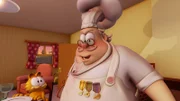 Garfield hört, dass es noch eine viel bessere Lasagne geben soll und macht sich auf die Suche.