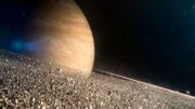 Saturn's rings are made up of countless particles.