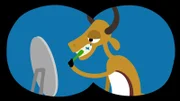 Die Gazelle merkt nicht, dass sie beobachtet wird.