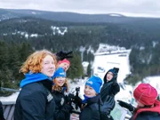 Die Gruppe am Schanzenturm in Oberhof