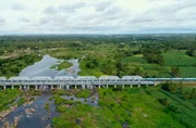 Zugbrücke über den Kaveri Fluß
