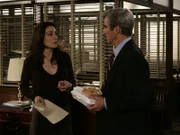 Alexandra Borgia (Annie Parisse, l.); Jack McCoy (Sam Waterston, r.)