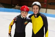 Checker Tobi (r.) mit Shorttracker Robin Tenzer
