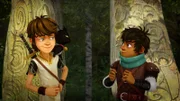 Arthur und sein Freund Sagramor bekommen Unterstützung von der Werwolfkatze Migarou.