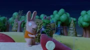 Hase Bio und Undine beim Angeln