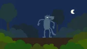Der böse Wolf im „Ich kenne ein Tier“-Trickfilm zieht sich in den Wald zurück. Er will allein sein. Was er wohl vor hat? Eine Wette: du kommst nicht drauf!
