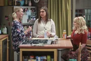 Penny (Kaley Cuoco, l.), Amy (Mayim Bialik, M.) und Bernadette (Melissa Rauch, r.) wollen Raj dabei helfen, endgültig mit der Beziehung zu seiner Exfreundin Emily abzuschließen. Doch dieses Vorhaben erweist sich als überraschend schwierig ...