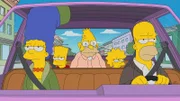 (v.l.n.r.) Marge; Bart; Grampa; Lisa; Homer