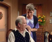 Front to back: Erasmus Grantelhuber (Peter Steiner), Zenzi Obermoser (Gerda Steiner).