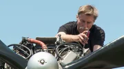 Kevin Lacey works on plane.