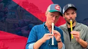 Jaaa, okay, der Sound ist nicht gut und auf dem Bild ist kaum was zu erkennen – aber im Gegensatz zu aufdringlichen Fans, haben wir Steffen Henssler vor Drehstart um Erlaubnis gefragt! Wahrscheinlich bereut er es trotzdem, sich von seinen Hitler-Dokus losgerissen zu haben. Denn Pierre M. Krause packt Steffen Henssler auf der Kirmes nicht in Zuckerwatte und bringt ihm auch beim Dosenschießen die Flötentöne bei!