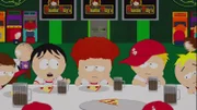 Stan (3.v.l.), Kenny (2.v.r.), Butters (r.)