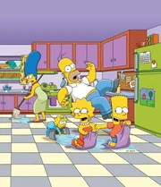 (28. Staffel) - Eine ganz besondere Familie: Maggie (2.v.l.), Marge (l.), Homer (M.), Bart (r.) und Lisa Simpson (2.v.r.) ...