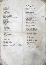 Liste gefunden bei Randy Kraft.