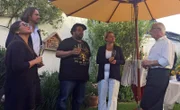 V.l.: Sue, Daniel, Christopher, Helle und Gastgeber Karl "Charly"