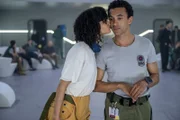 (l-r) Stacey Read as Alicia Nevins, Miles Barrow as Trent Baylor
