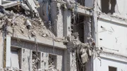Pieces of Metal and Stone are Crumbling from Demolished