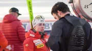 Der Ski-Zirkus – Richtungswechsel Schweizer Skirennfahrer Loïc Meillard (r.) und Zoé Chastan (Kommunikationsverantwortliche Ski Alpin Swiss-Ski und Lebenspartnerin von Loïc Meillard).