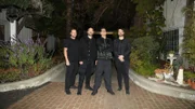 Zak and crew in front of the Graber Olive House after interviewing the owners.