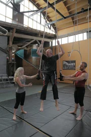CANOPEY CIRCUS TROUPE ATHENS, GEORGIA: Bill Erfurth, former leader of the tactical narcotics team of the Miami Ð Dade Police Dept, visits Canopey Circus troupe in Athens, Georgia to talk about whether the target could have been in the circus.