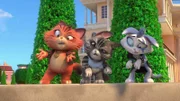 Boss, Blitzer und Kratz wollen die Buffycats ärgern, indem sie ihnen Müll in den Garten werfen. Komischerweise können die Kätzchen damit aber sogar etwas anfangen..