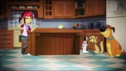 v.li.: Mina Monroe, Bunnicula's Bride, Bunnicula, Chester, Harold