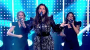 Auftritt von Jenny Berggren (m.) von Ace of Base.