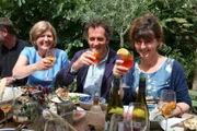 V.l.: Jill, Monty Don, Jennifer.